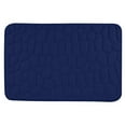 thumbnail image 1 of Lilgiuy Comfortable Memory Foam Bath Rug, Solid Color, Water Absorbent, Soft and Washable Floor Rug, Non-Slip Foot Mat for Shower Room and Bathroom, 15.75"×23.62", Dark Blue, 1 of 1