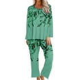 thumbnail image 1 of Lilgiuy Cooling Pajamas for Women Printing Round Neck Short Sleeve Sleepshirt and Pants Sets Loungewear Pajamas With Pockets for Daily Wear, 1 of 5