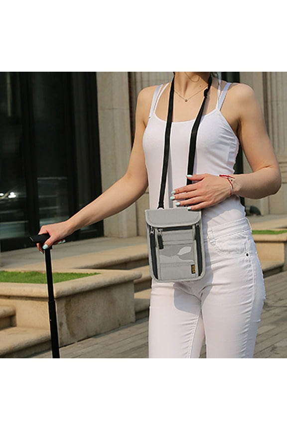 Crossbody Bag Sling Purse for Men & Women Travel Passport Wallet Bag for Cell Phone Small Neck Pouch Side Shoulder Bag for Men & Women