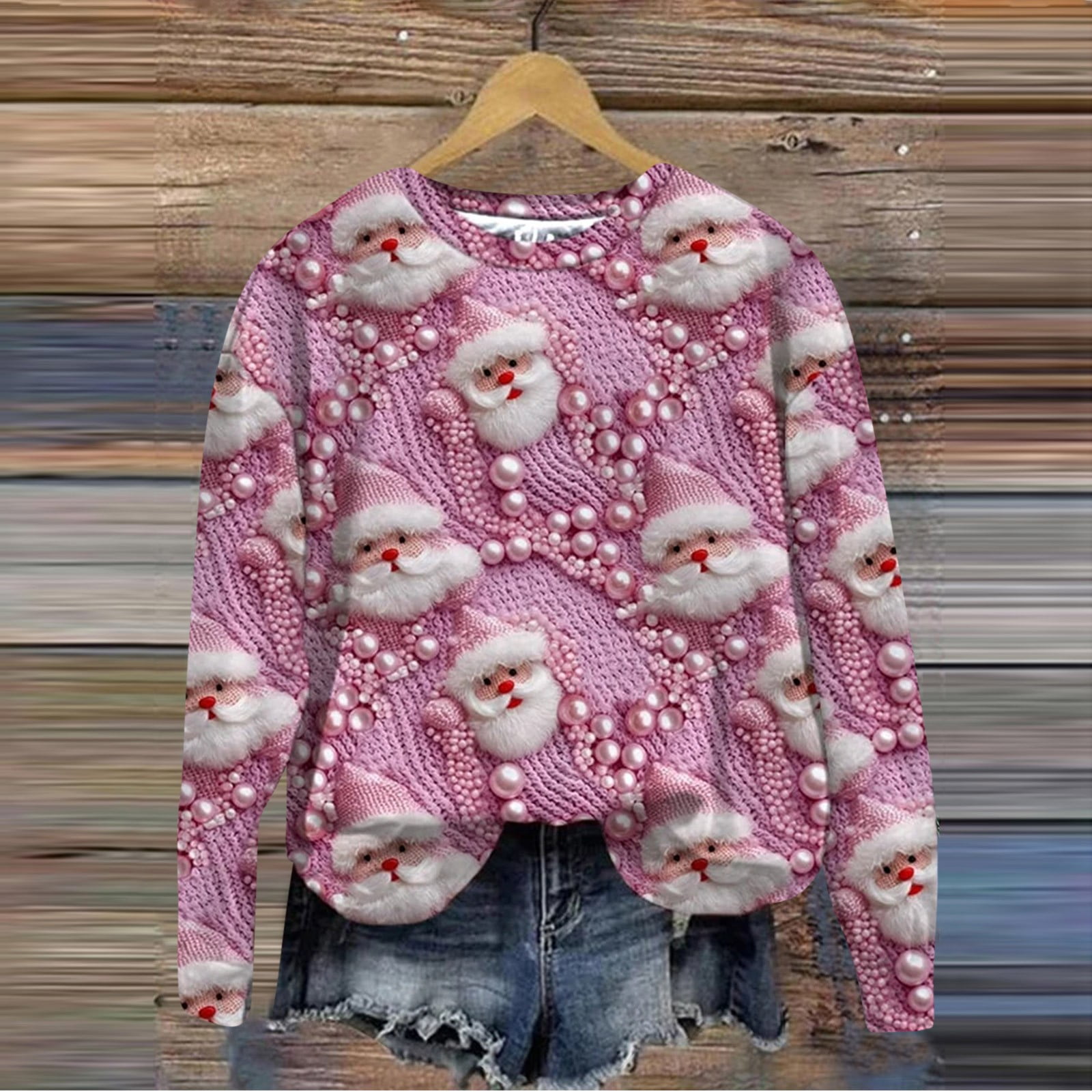 lilgiuy-cute-christmas-sweater-for-women-pink-long-sleeve-xmas-3d