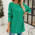 thumbnail image 1 of Lilgiuy Cute Fall Sweaters for Women Fashion Casual Color Long Sleeve Round-Neck Sweater for Beach Hawaiian, 1 of 5