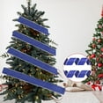 thumbnail image 1 of Lilgiuy Dark Blue Glitter Wired Ribbon,Christmas Ribbon for Wreath, Tree Decoration, Home Decor, 78.7 Inches, 1 of 6