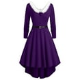 thumbnail image 1 of Lilgiuy Discount Christmas Party Dresses for Women Santa Claus Costume Velvet Dress Miss Long Sleeve Christmas Dresses Mrs Midi Dress Tunic, 1 of 5