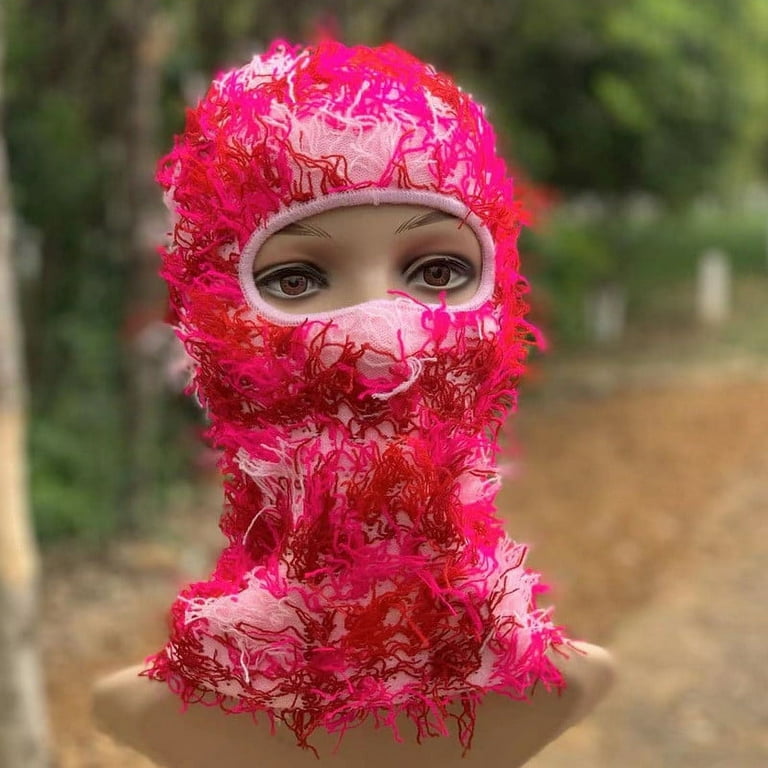トップス melt the lady feather balaclava qolati Distressed Balaclava Sheisty Ski Mask for Men Women
