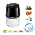 thumbnail image 1 of Lilgiuy Electric Garlic Grinder, USB Rechargebale Mini Chopper for Kitchen, Portable Garlic Mincer Food Processor for Chopping Garlic, Ginger, Chili (250ml/Black), 1 of 5