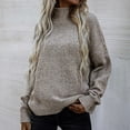 thumbnail image 1 of Lilgiuy Fall Fashion Women Casual Comfortable Long Sleeve Turtleneck Sweater for Relaxing, 1 of 5