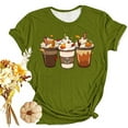 thumbnail image 1 of Lilgiuy Fall Pumpkin Shirts Womens Casual Autumn Thanksgiving Graphic Tees Halloween Tops for Going Out Shopping, 1 of 3