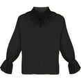 thumbnail image 1 of Lilgiuy Fall Tee Shirts for Men Casual Solid Turn Down Long Sleeve Pullover Zipper Top Gift for Your Boyfriend Husband Dad, 1 of 4