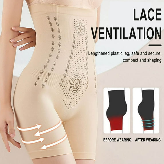 Lilgiuy Fashion Saving Womens Seamless Shaping Shorts Unique Fiber Restoration Shaper Fiber Restoration Shaper Fat Burning Tummy Control Underpants Free Size