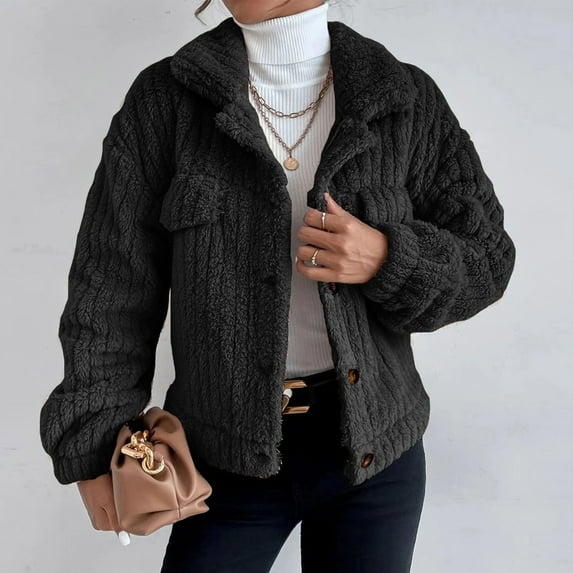 Lilgiuy Fashion Woman Long Sleeve Open Front Loose Outerwear Solid Blouse Coat Tops Button Blouse for Snowboarding Skiing