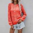thumbnail image 1 of Lilgiuy Fashion Women Casual Pockets Long Sleeve Casual Solid Coat Cardigan Blouse for Weekend Outings, 1 of 5