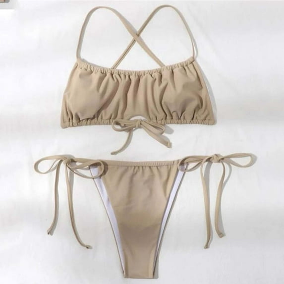 Lilgiuy Fashion Women Split Swimsuit Show Waist Printing Charming Bikini Spring Summer Beach Style Vacation Bathing Suit Clothes