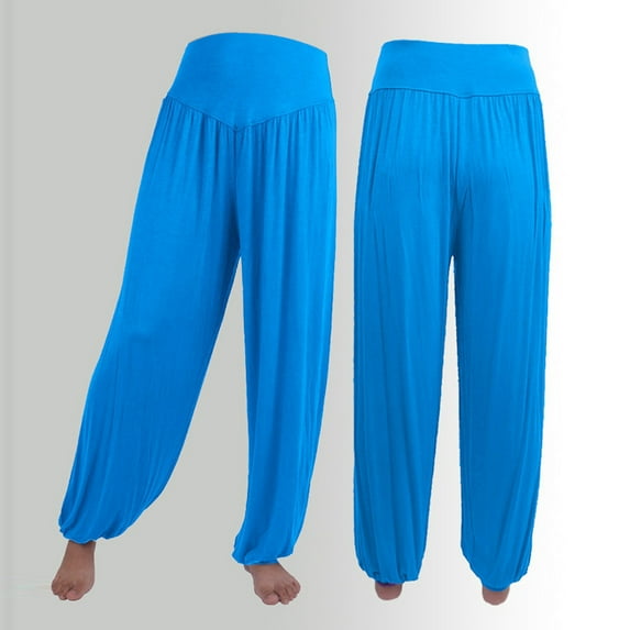 Lilgiuy Fashion Women's Elastic Loose Relaxed Cotton Soft Yoga Sports Dance Pants for All Outdoor Activities