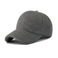 thumbnail image 1 of Lilgiuy Faux Lamb Wool Baseball Cap for Men Women - Winter Warm Sports Hats for Outdoor Travel Beach, 1 of 3