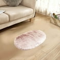 thumbnail image 1 of Lilgiuy Faux Sheepskin Fur Bedroom Rug,Super Soft Living Room Rugs Sheepskin Area Rug Window Beside Carpets Fluffy Floor Mat Elaborate Home Decor (Oval Shape,23.6 "X 15.7"), 1 of 2