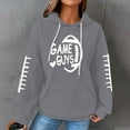 thumbnail image 1 of Lilgiuy Football Hoodies for Fashion Women Print Casual Long Sleeve Round Neck Ladies Sweatshirts Tops Blouse Plain Hoodie for Those Football Fans, 1 of 5