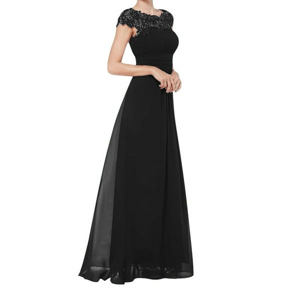 Lilgiuy Formal Gown for Women Trendy Split V-neck Temperament Solid Color Long Mid Sleeved Dress for Date Nights