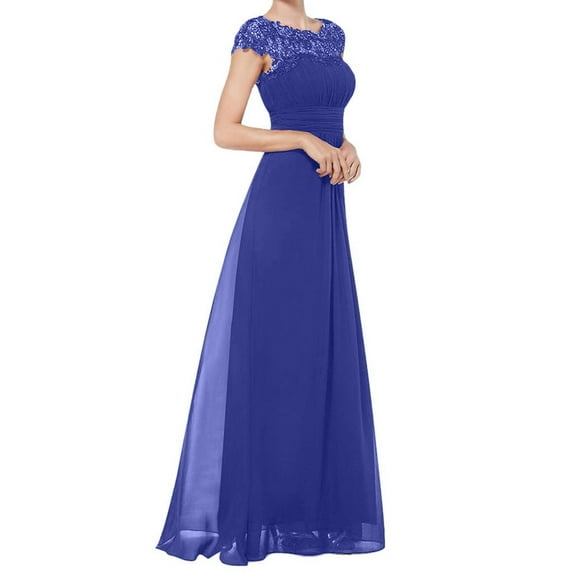 Lilgiuy Formal Gown for Women Trendy Split V-neck Temperament Solid Color Long Mid Sleeved Dress for Honeymoon Gala Feast