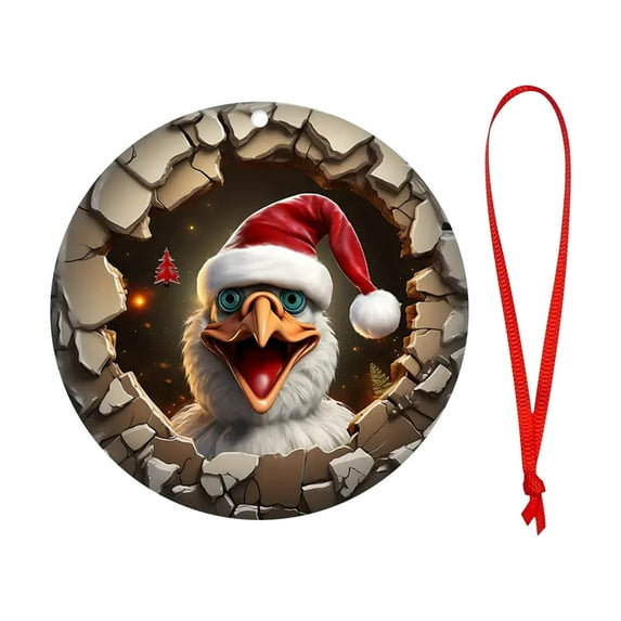 Lilgiuy Fun Christmas Animals Ornaments, Sheep Christmas Ornaments Acrylic Farm Christmas Tree Decorations Hanging Pendant, Adults Men Friend Dad Xmas Ornaments Home Decor Gifts