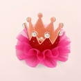 thumbnail image 1 of Lilgiuy Girl's Crown Hair Pin Cute Solid Color Mesh Pearl Hair Clips Kids Party Performance Hair Accessory, 1 of 3