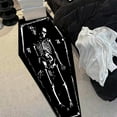 thumbnail image 1 of Lilgiuy Halloween Runner Rug Coffin Skeleton Runner Rug for Hallway Black Kitchen Runner Rug Non Slip Washable Rug Runner with Rubber Back Halloween Kitchen Mat Indoor Outdoor, 15.7x47.2in, 1 of 6