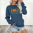 thumbnail image 1 of Lilgiuy Halloween Sweatshirt for Women 2023 Fall Long Sleeve Thanksgiving Print Sweatshirt Cute Pumpkin Graphic T Shirts Crewneck Pullover Tops for New Year Thanksgiving, 1 of 5