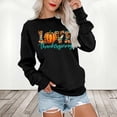 thumbnail image 1 of Lilgiuy Halloween Sweatshirt for Women 2023 Fall Long Sleeve Thanksgiving Print Sweatshirt Cute Pumpkin Graphic T Shirts Crewneck Pullover Tops for Work Office Business, 1 of 5