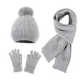 thumbnail image 1 of Lilgiuy Hat Scarf Gloves Set for Women & Men 3 in 1 Fall Winter Beanie Hat Neck Warm Scarf Thickened Gloves Knit Set Gift for Your Parents Friends, 1 of 3