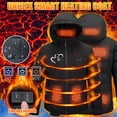 thumbnail image 1 of Lilgiuy Heated Jacket for Men and Women, Winter Warm Heart Print Long Sleeve Hooded Windproof Zip Heated Coat Hunting Fishing Hiking(S-XL), 1 of 5