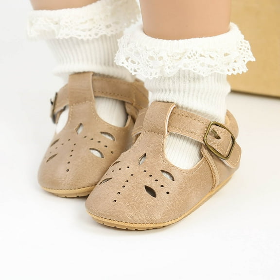 Lilgiuy Hollow Breathable Toddler Baby Infant Kids Boy's Girl's Soft Sole Shoes Casual Newborn Sandals Khaki,6-9 Months Winter Fashion 2022
