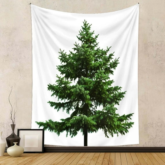 Lilgiuy Household Essential Christmas Tree Tapestry Green Tree Decorative Wall Hanging Home Decor Decoration Gift for Your Friends