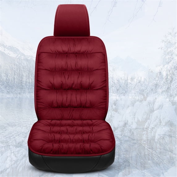 Lilgiuy Household Essential Warm Plush Car Seat Cover Front Rear Pad Cushion Auto Protector for Winter Soft Gift for Your Friends