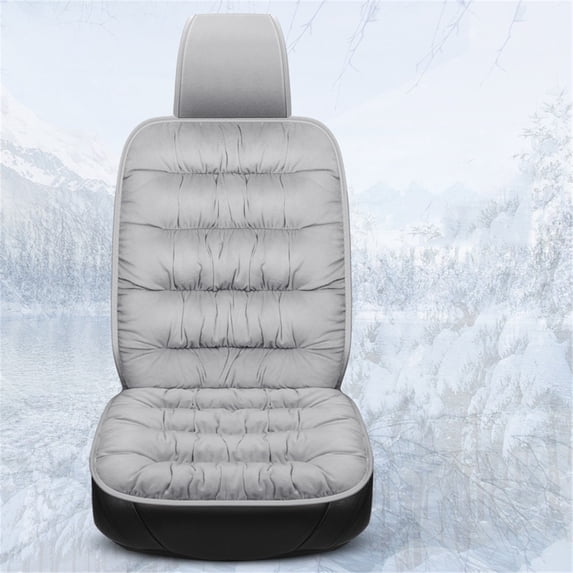 Lilgiuy Household Essential Warm Plush Car Seat Cover Front Rear Pad Cushion Auto Protector for Winter Soft for Living Room