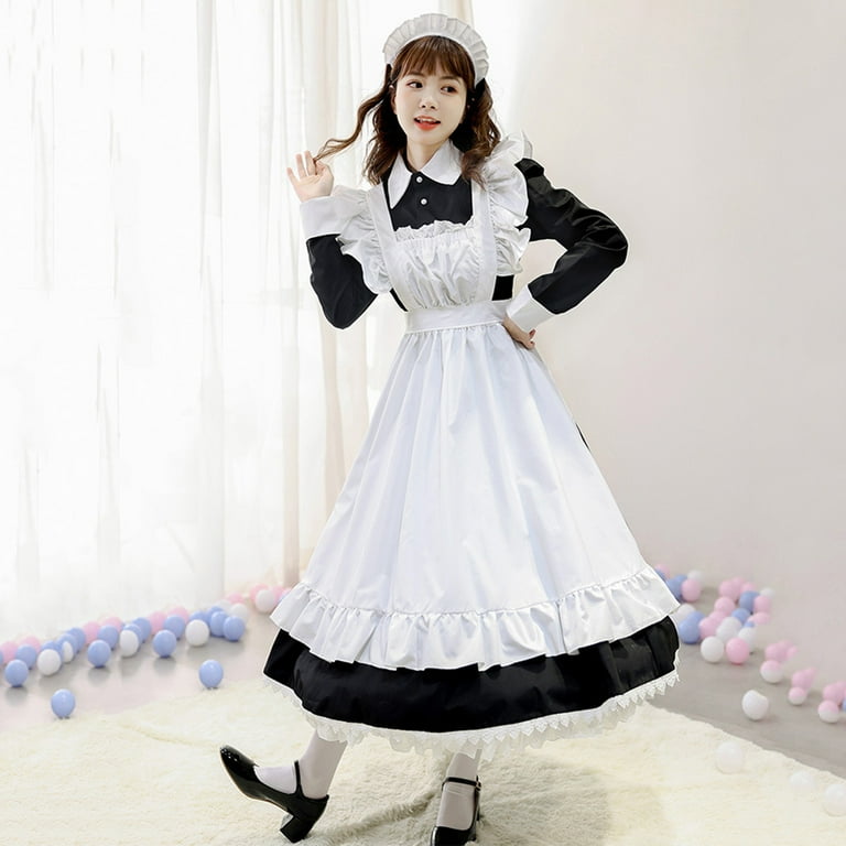 Lilgiuy Japanese Women Maid Outfit Cosplay Costume Victorian Maid