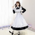 thumbnail image 1 of Lilgiuy Japanese Women Maid Outfit Cosplay Costume Victorian Maid Dress Apron Christmas Halloween Costumes for Carnival Time, 1 of 5