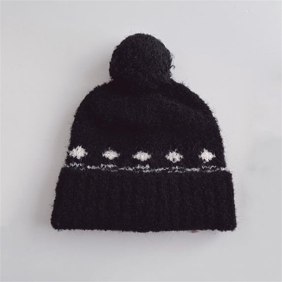 Lilgiuy Kids Beanie Boys Girls Beanies Children Winter Hats Children Knit Warm Caps Kids Soft Beanie Cap Christmas New Year Birthday Gifts for Your 0-15 Years, Black