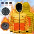 thumbnail image 1 of Lilgiuy Kids Boys Girls Heated Jacket Cute Heart Print Long Sleeve Hoodied Windproof Warm Coat for Children Winter 3 Heated Jacket Coat for Outdoor Activities, 1 of 5