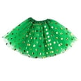thumbnail image 1 of Lilgiuy Kids Girls Christmas Tutu Skirt Ballet Dance Fluffy Skirt Elastic Pleated Gauze Short Tutu for Chirstmas Halloween Birthday Party Favors Green (Free Size), 1 of 2