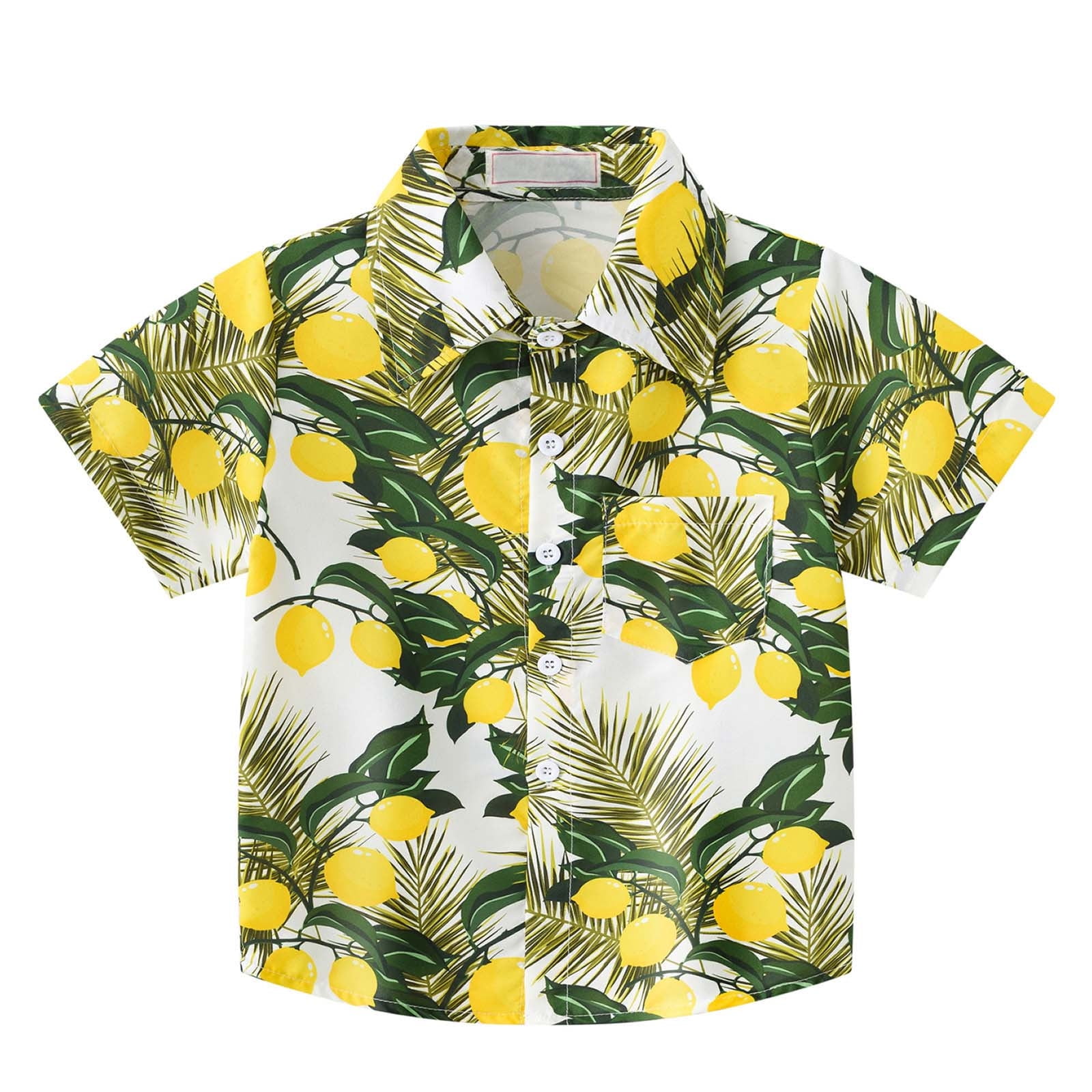 Boys Sunset Cotton Hawaiian Shirt