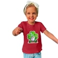 thumbnail image 1 of Lilgiuy Kids St Patricks Day Shirt Green Gnome Lucky Shamrock Tees Summer Solid Color Short Sleeve Lightweight T-Shirt Saint Patrick's Day Top for Daily Wear (Red), 1 of 5