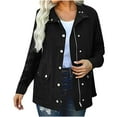 thumbnail image 1 of Lilgiuy Ladies Lapel Solid Color Cardigan Top Pocket Button Decor Long Sleeve Hoodless Casual Jacket Black ，6（M） Winter Fashion 2022, 1 of 4