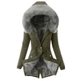 thumbnail image 1 of Lilgiuy Ladies Lining Coat Womens Winter Warm Thick Long Jacket Hooded Overcoat, 1 of 5