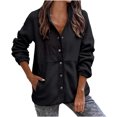 thumbnail image 1 of Lilgiuy Ladies Winter Loose Top Solid Color Long Sleeve Hoodless Casual Plush Jacket/Jacket Winter Fashion 2022, 1 of 4