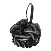 Lilgiuy Large Bath Shower Loofah Sponge, 5.5 Inches Exfoliating Bath Sponge Soft Mesh Skin-friendly Shower Scrunchies Solid Color Bath Loofahs for Home, Hotel, Travel, Business Trip (Black)