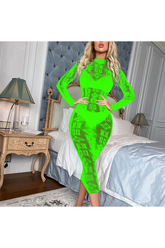 Lingerie Dress for Women Is High Elasticity Hollow Iron Diamond Mesh Wrap Hip Dress Dress Underwear for Rave Dance Party