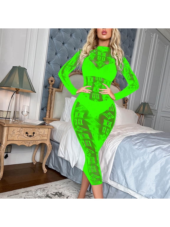 Lingerie Dress for Women Is High Elasticity Hollow Iron Diamond Mesh Wrap Hip Dress Dress Underwear for Rave Dance Party