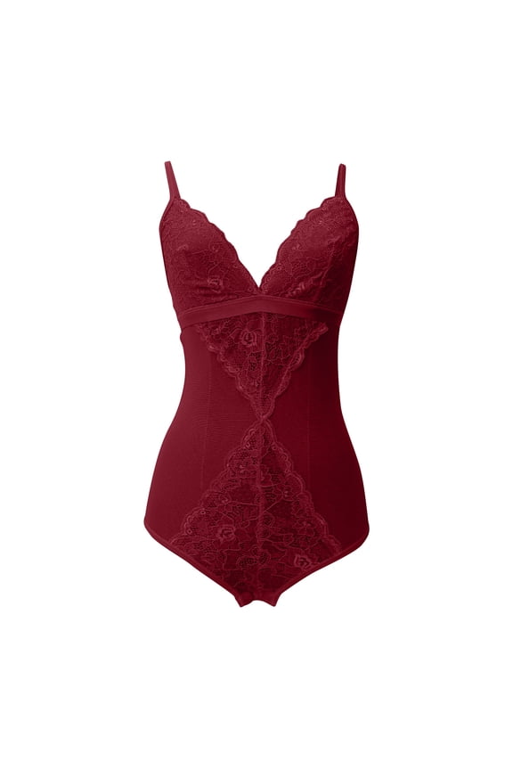 Lingerie for Big Breast Women Strap Solid Lace Stitching Deep V-shaped Low Chest Charming Underwear for Rave Dance Party