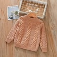 thumbnail image 1 of Lilgiuy Little Boy Girl Sweater Casual Solid Color Knit Warm Pullover Long Sleeve Crewneck Sweatshirt Fall Winter Tops (3-10 Years), 1 of 5