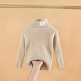 thumbnail image 1 of Lilgiuy Little Boy Girl Turtleneck Sweater Fall Winter Candy Color Soft Skinny Pullover Warm Sweater for Vacatioan Travel Holiday(2-10Years), 1 of 4