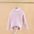 thumbnail image 1 of Lilgiuy Little Boy Girl Turtleneck Sweater Fall Winter Candy Color Soft Skinny Pullover Warm Sweater for Vacatioan Travel Holiday(2-10Years), 1 of 5